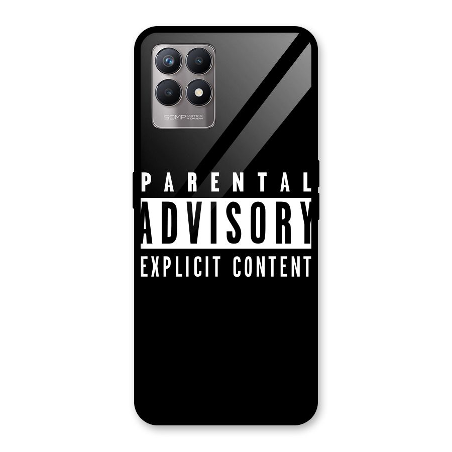 Parental Advisory Label Glass Back Case for Realme Narzo 50