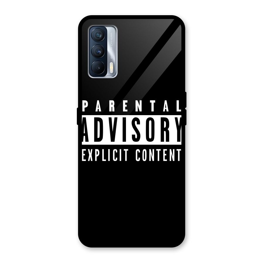 Parental Advisory Label Glass Back Case for Realme X7