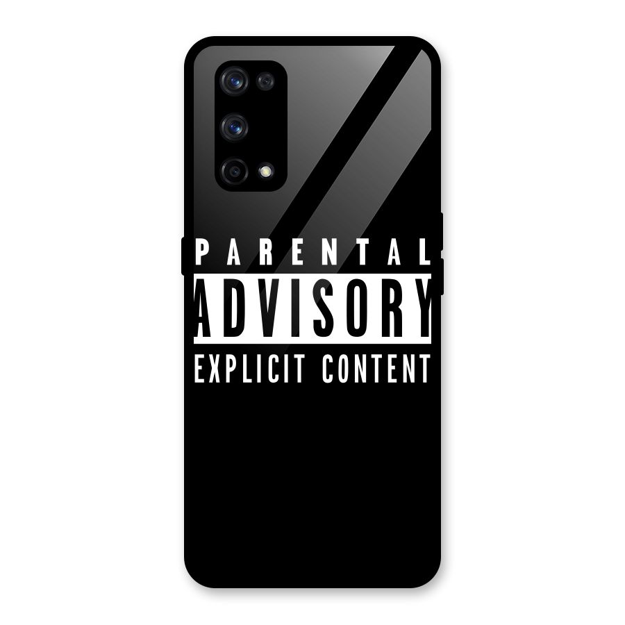 Parental Advisory Label Glass Back Case for Realme X7 Pro