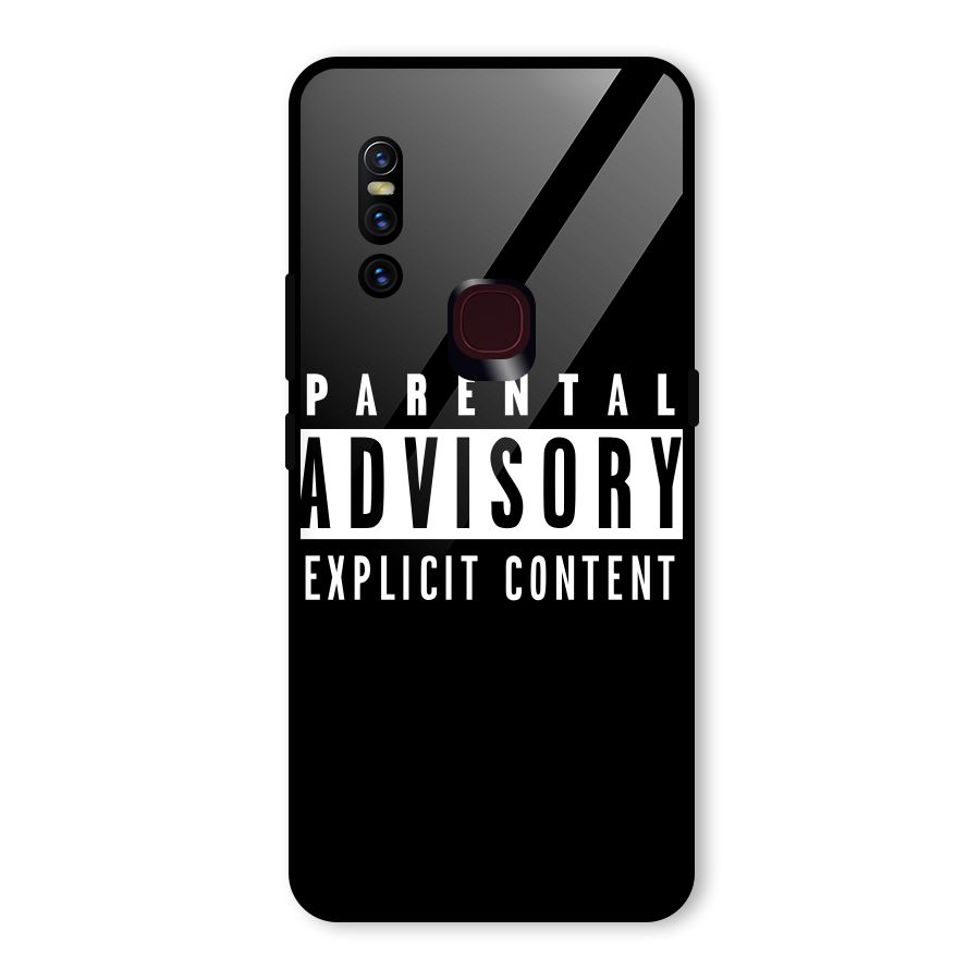 Parental Advisory Label Glass Back Case for Vivo V15