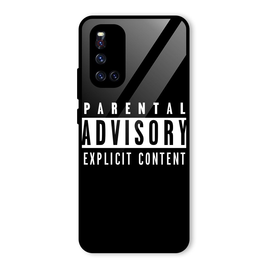 Parental Advisory Label Glass Back Case for Vivo V19
