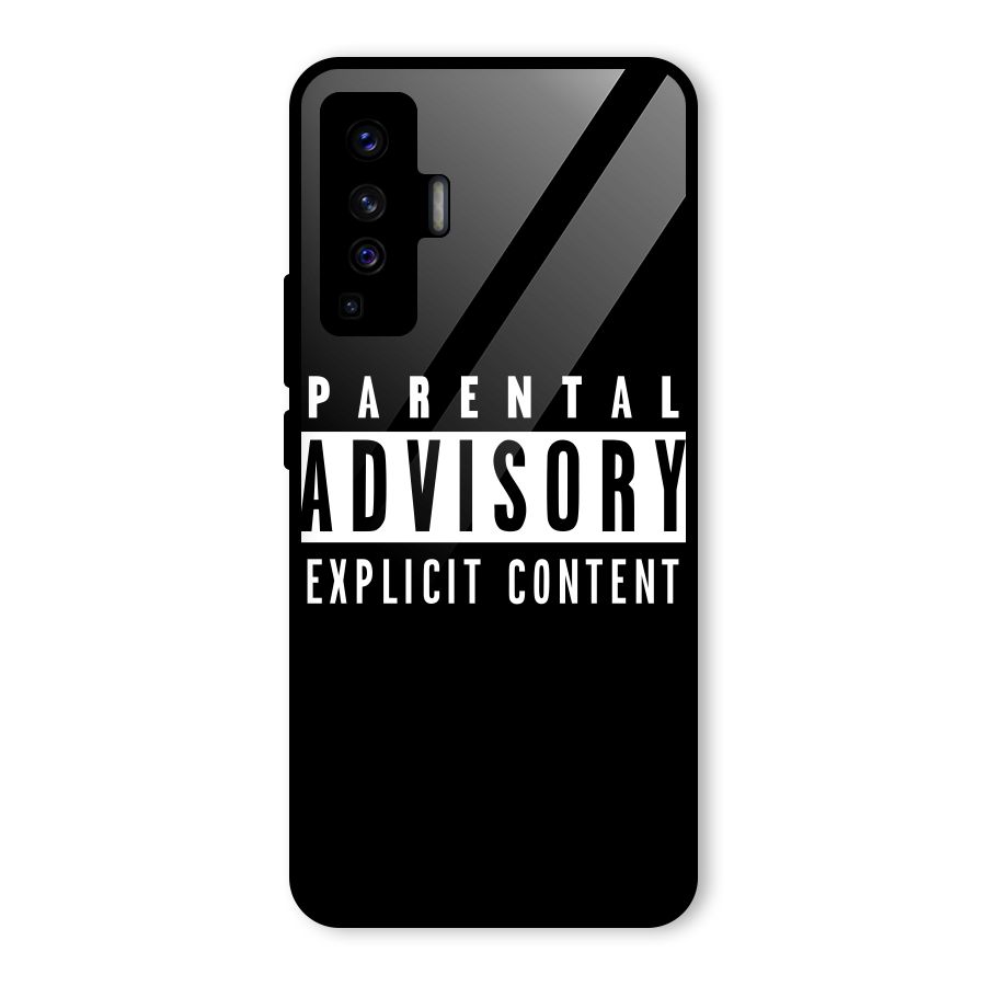 Parental Advisory Label Glass Back Case for Vivo X50