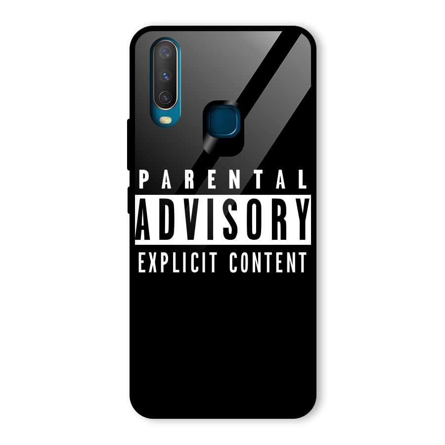Parental Advisory Label Glass Back Case for Vivo Y17