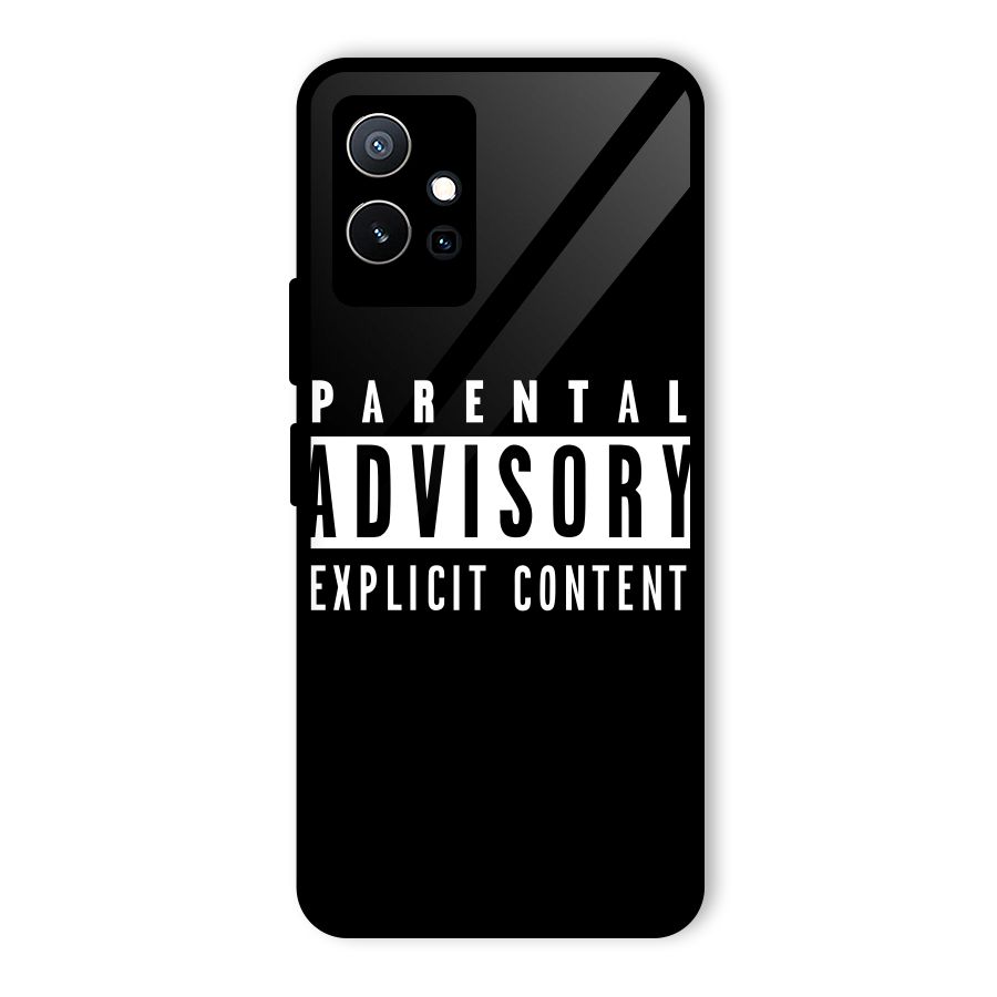 Parental Advisory Label Glass Back Case for Vivo Y75 5G