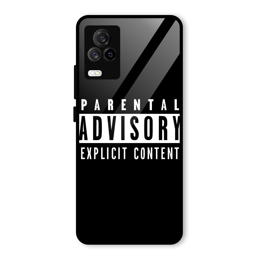 Parental Advisory Label Glass Back Case for Vivo iQOO 7 Legend 5G