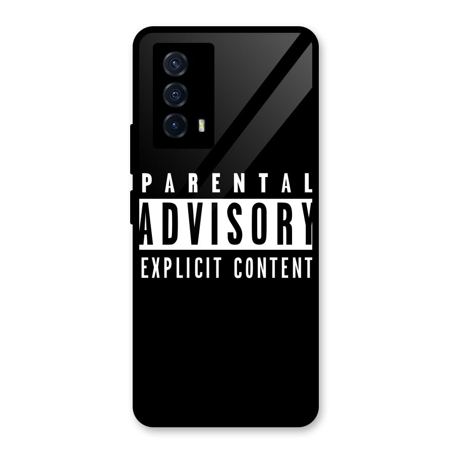 Parental Advisory Label Glass Back Case for Vivo iQOO Z5