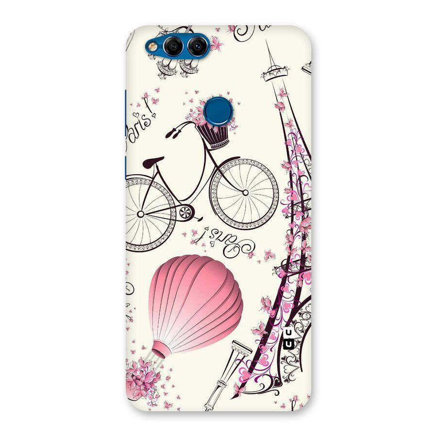 Paris Clipart Back Case for Honor 7X