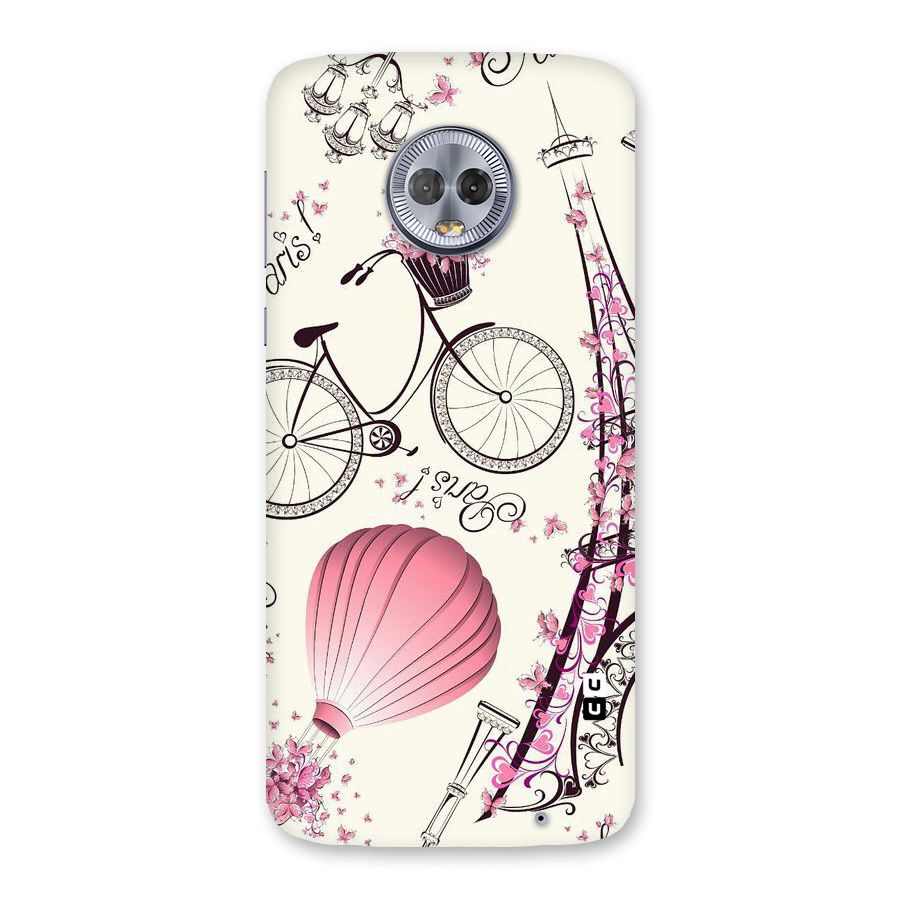 Paris Clipart Back Case for Moto G6 Plus