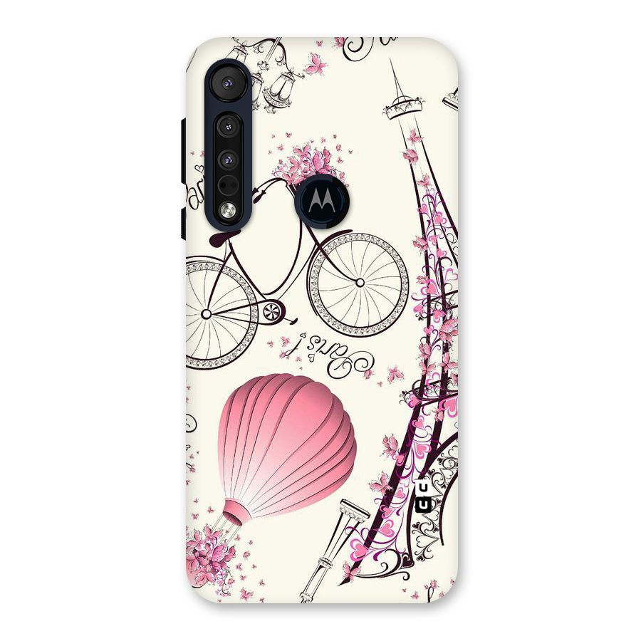 Paris Clipart Back Case for Motorola One Macro
