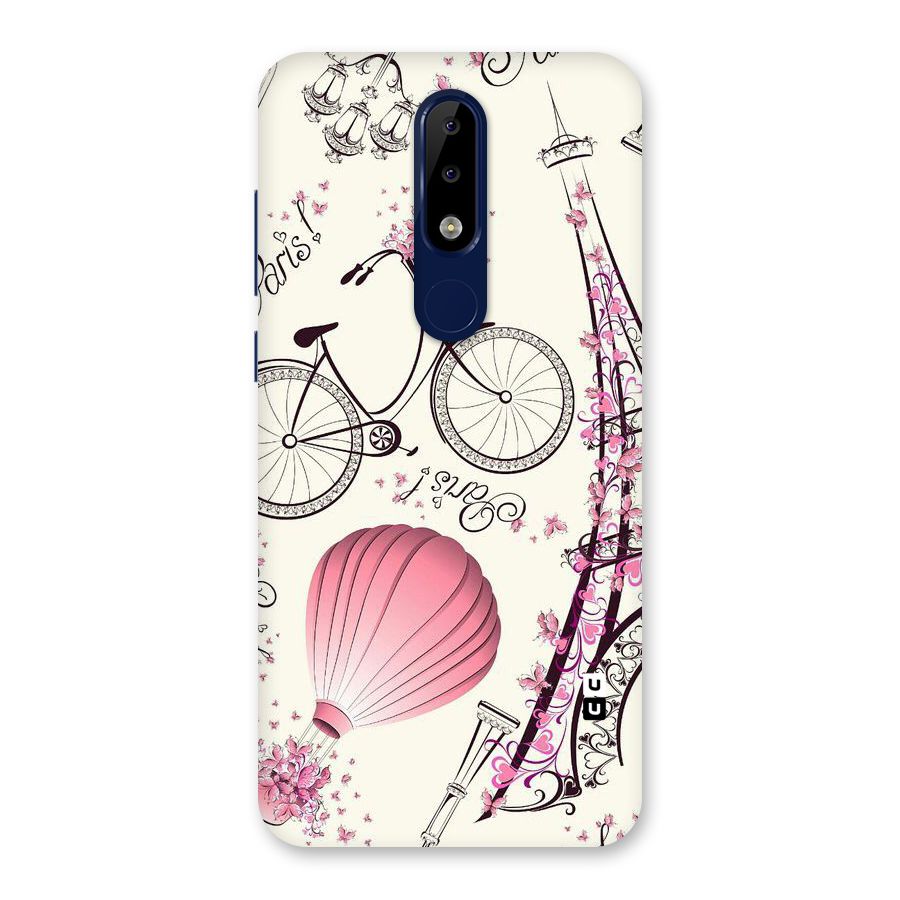 Paris Clipart Back Case for Nokia 5.1 Plus