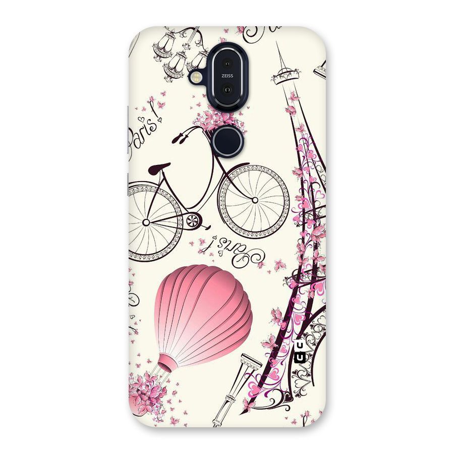 Paris Clipart Back Case for Nokia 8.1