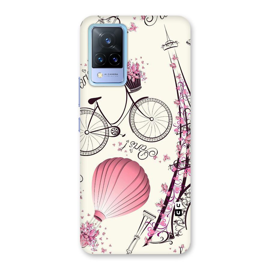 Paris Clipart Back Case for Vivo V21 5G