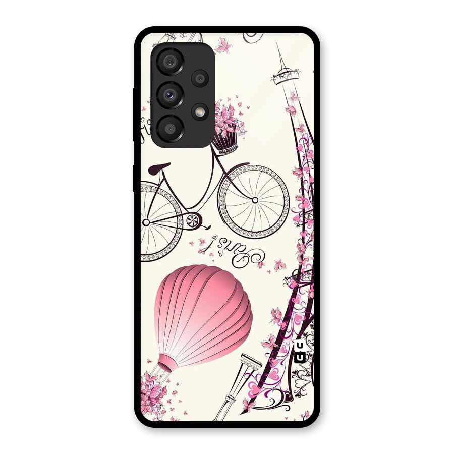 Paris Clipart Glass Back Case for Galaxy A33 5G