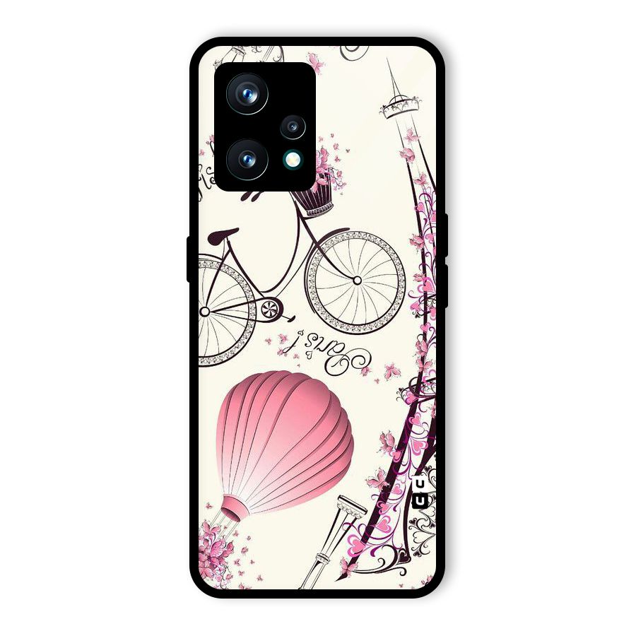 Paris Clipart Glass Back Case for Realme 9 Pro Plus 5G