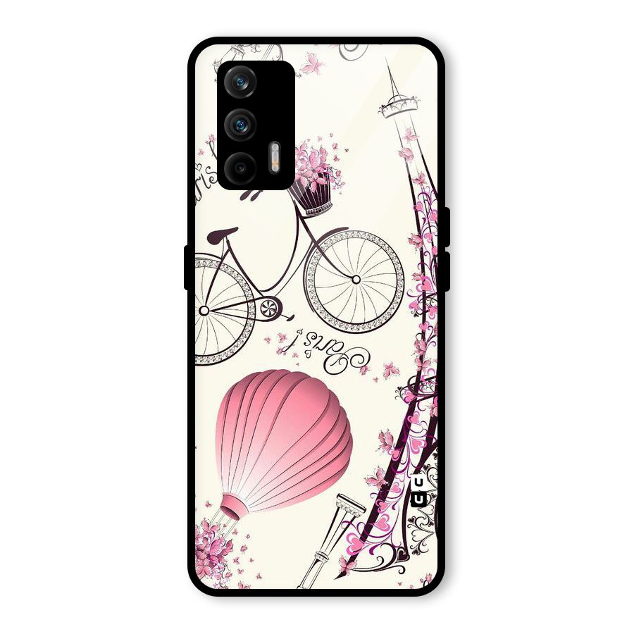 Paris Clipart Glass Back Case for Realme GT 5G
