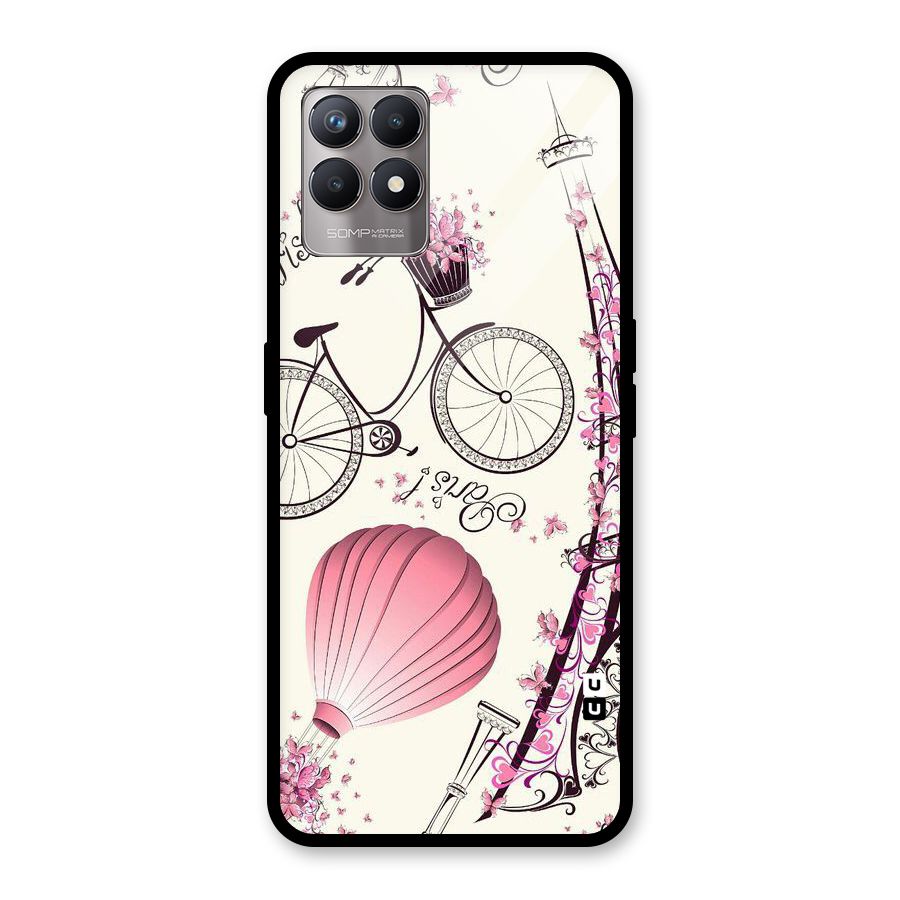 Paris Clipart Glass Back Case for Realme Narzo 50