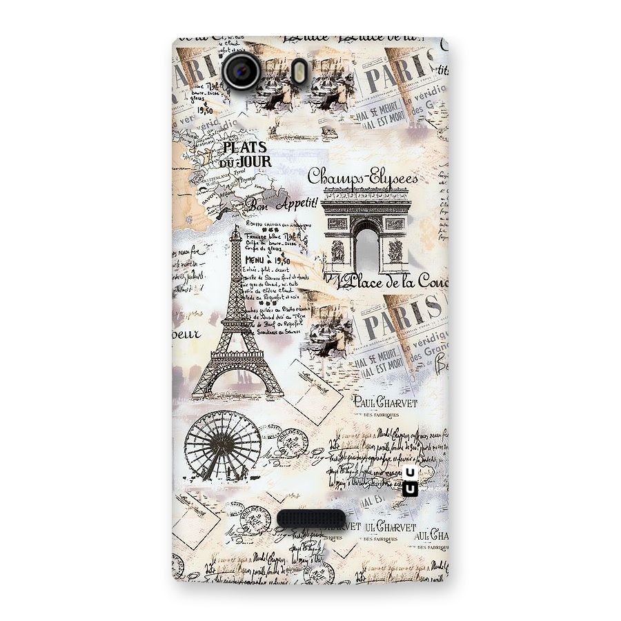 Paris Paper Back Case for Canvas Nitro 2 E311