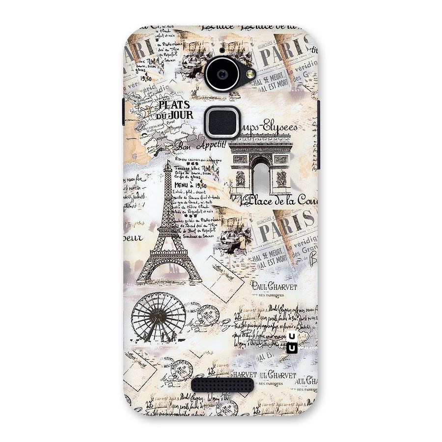 Paris Paper Back Case for Coolpad Note 3 Lite