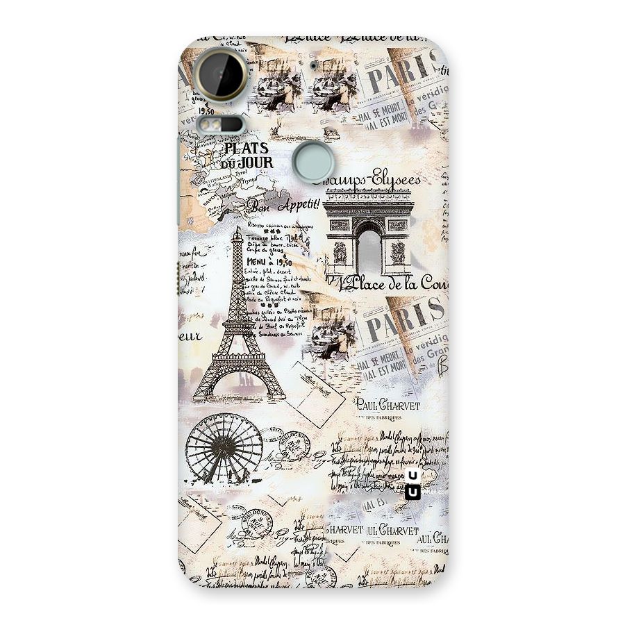 Paris Paper Back Case for Desire 10 Pro