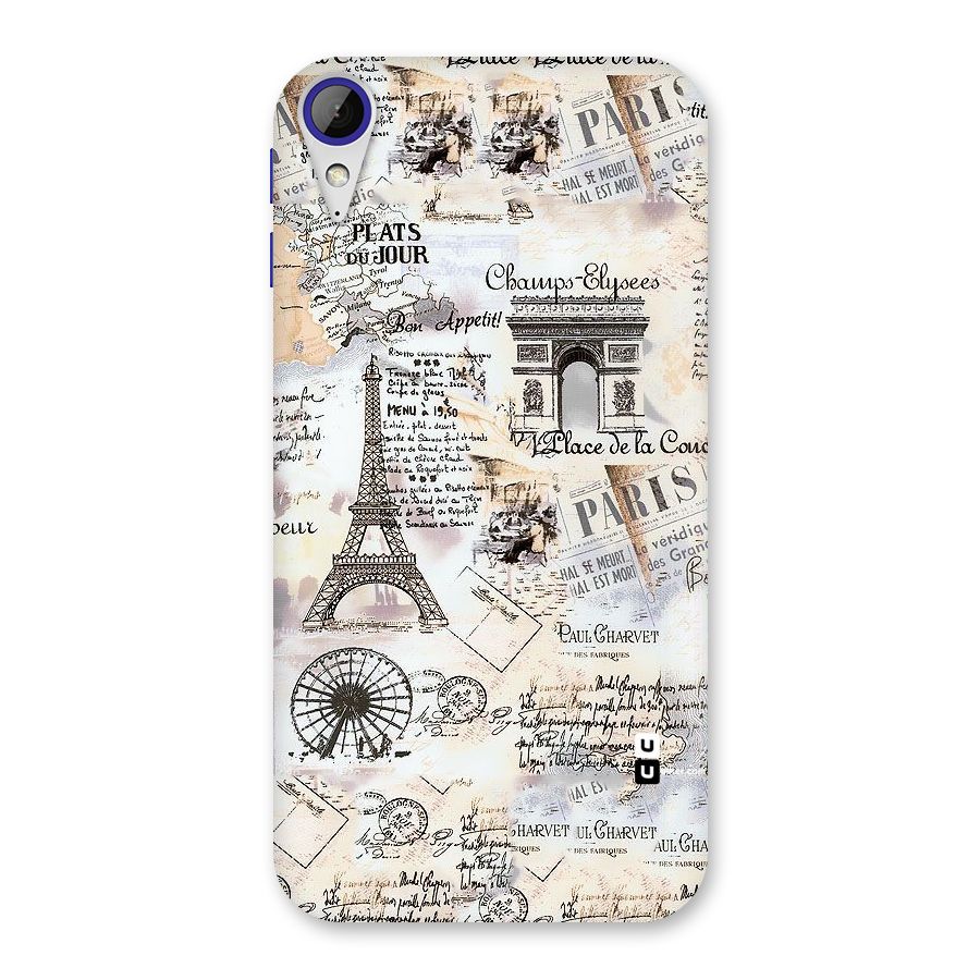 Paris Paper Back Case for Desire 830