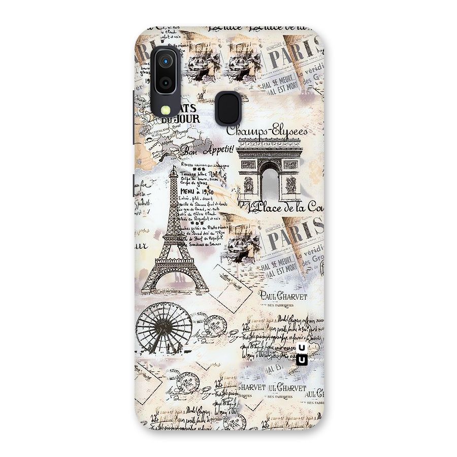 Paris Paper Back Case for Galaxy A20