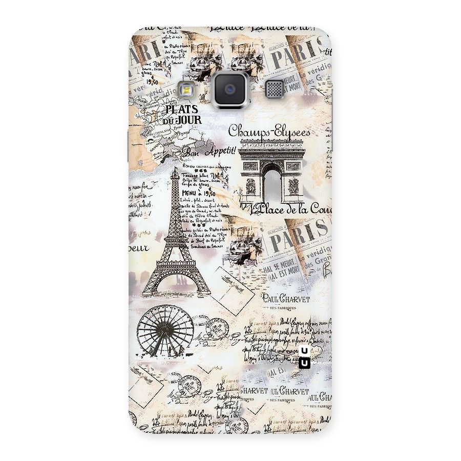 Paris Paper Back Case for Galaxy A3