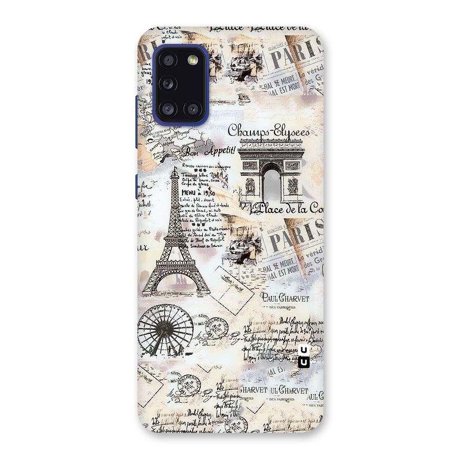 Paris Paper Back Case for Galaxy A31