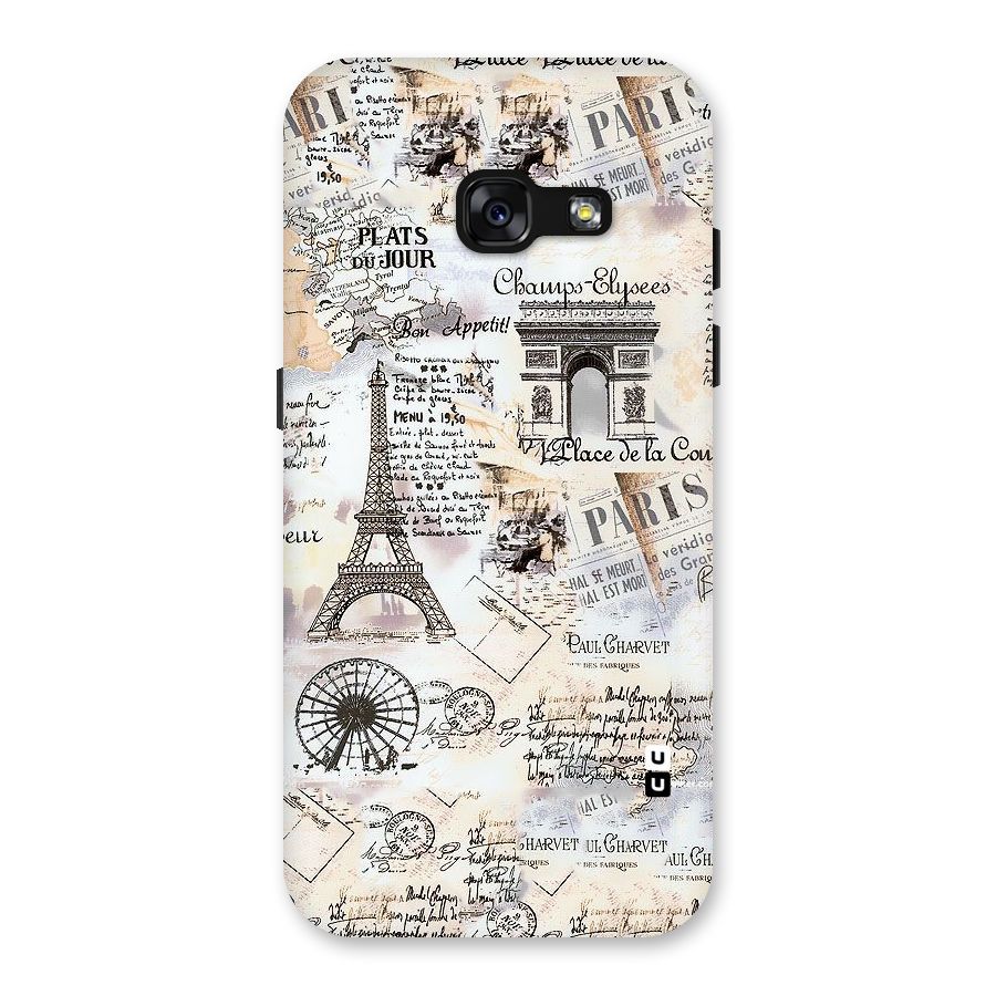 Paris Paper Back Case for Galaxy A3 (2017)