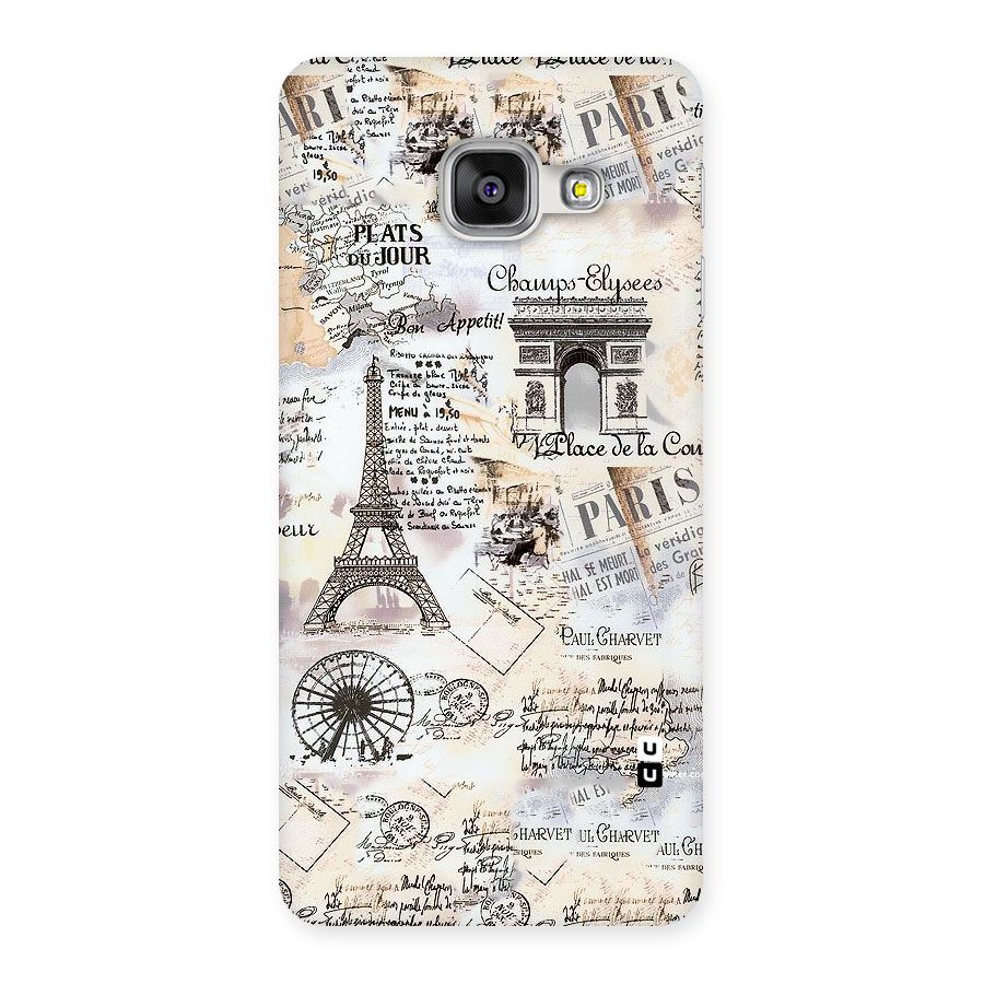 Paris Paper Back Case for Galaxy A3 2016