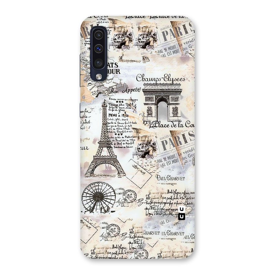 Paris Paper Back Case for Galaxy A50