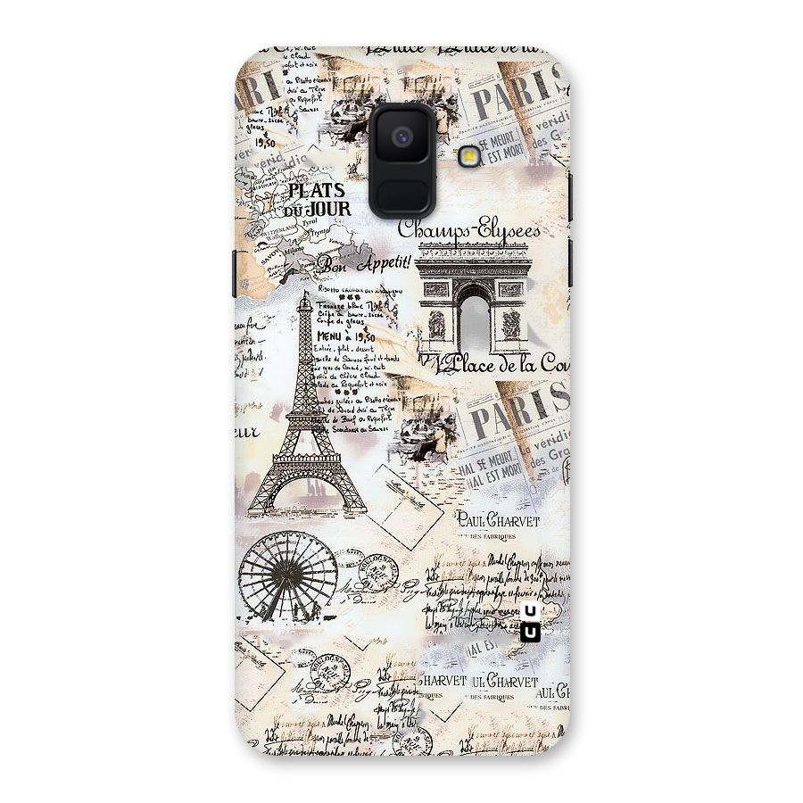 Paris Paper Back Case for Galaxy A6 (2018)