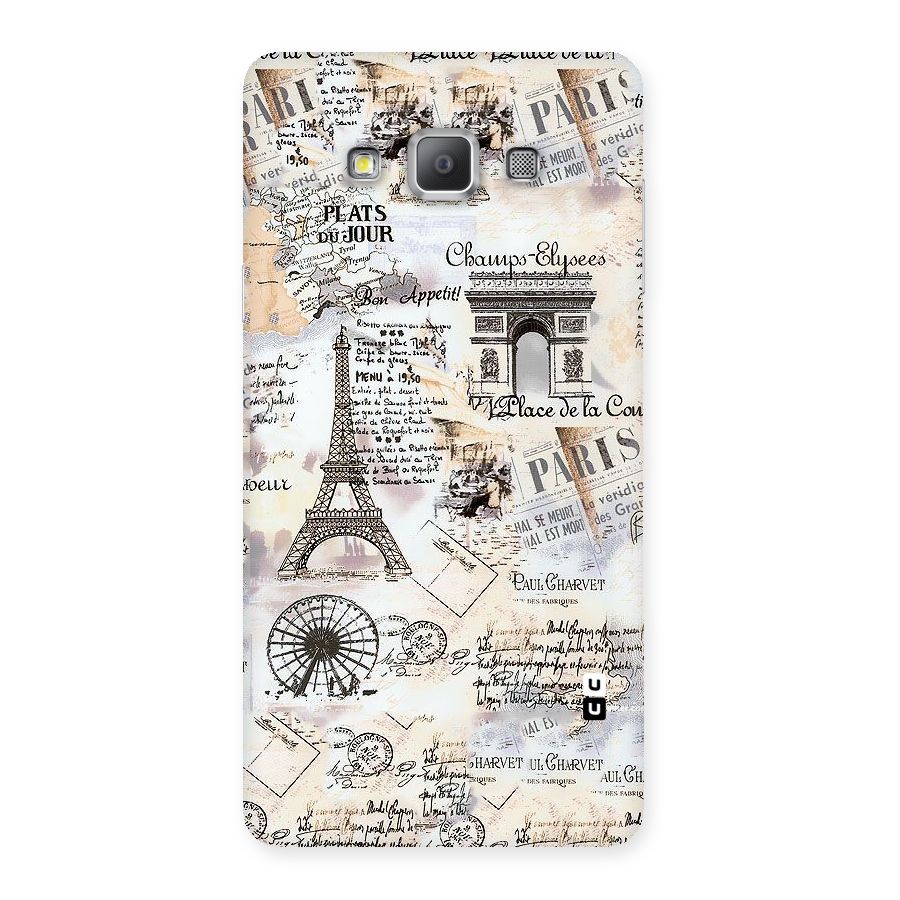 Paris Paper Back Case for Galaxy A7