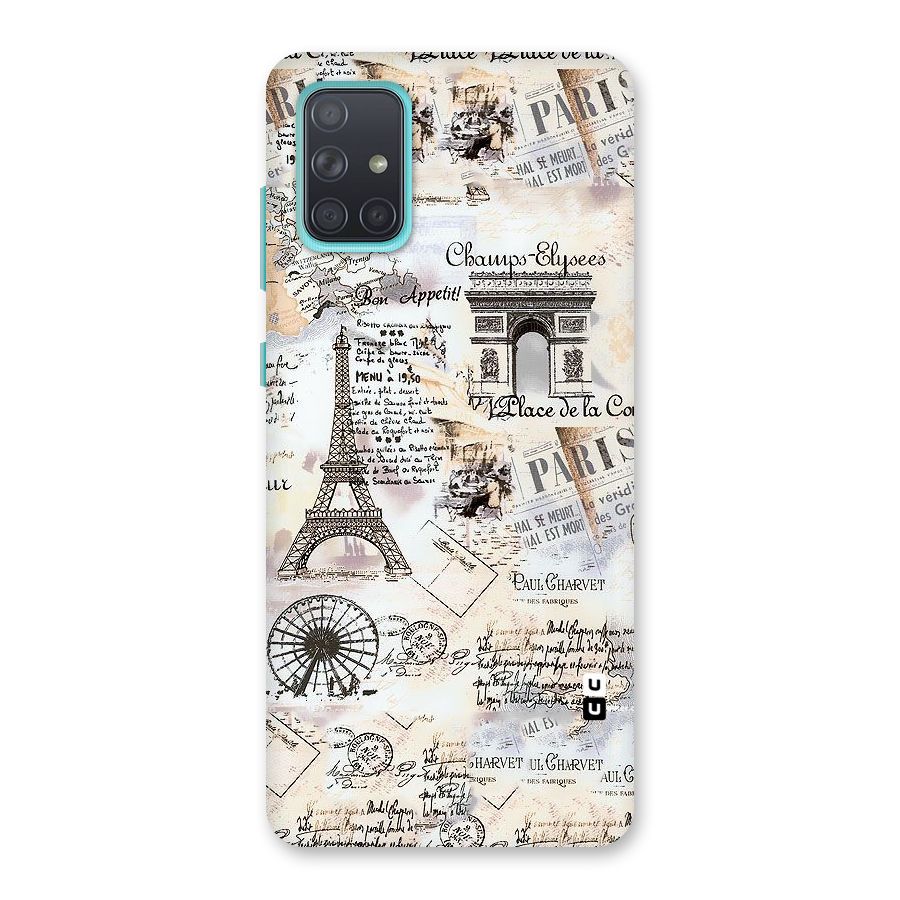 Paris Paper Back Case for Galaxy A71