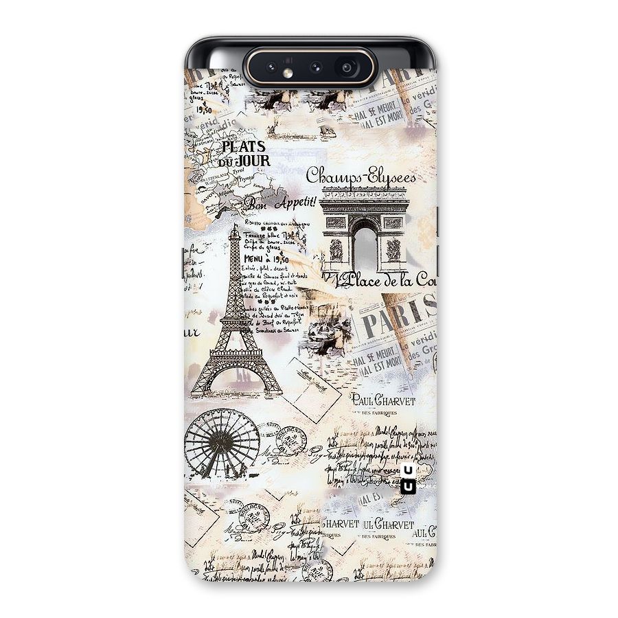 Paris Paper Back Case for Galaxy A80