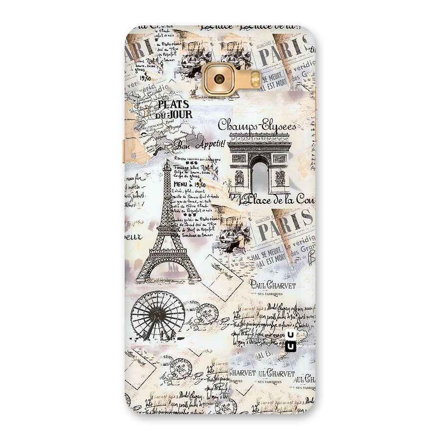 Paris Paper Back Case for Galaxy C9 Pro