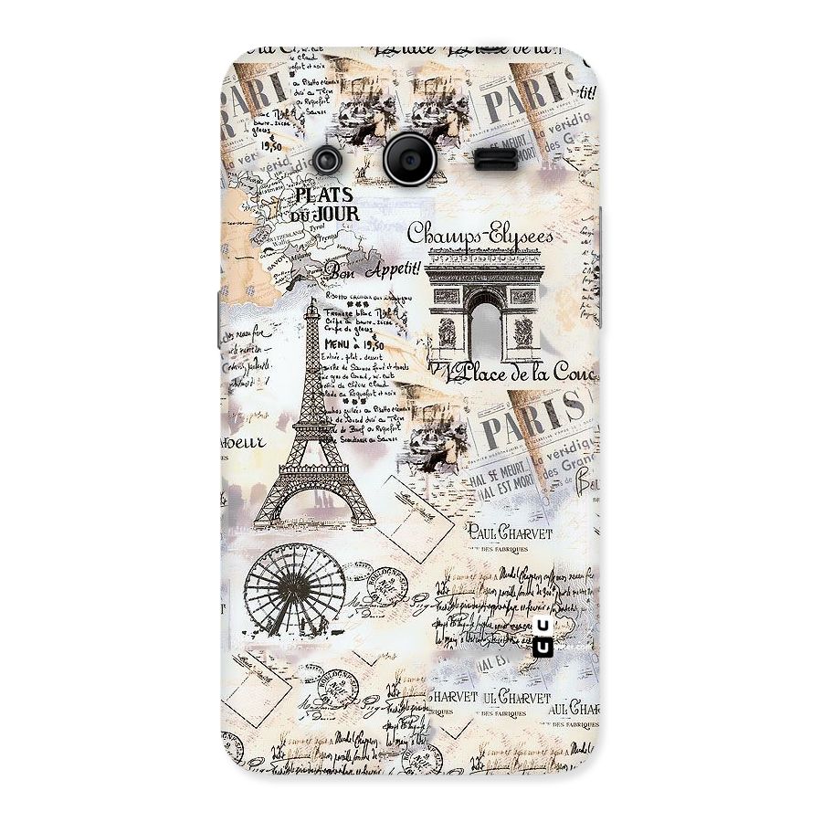 Paris Paper Back Case for Galaxy Core 2