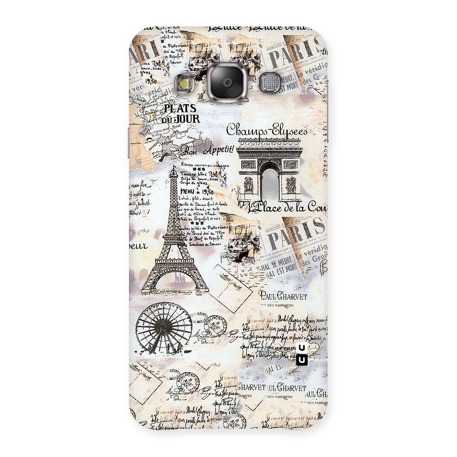 Paris Paper Back Case for Galaxy E7