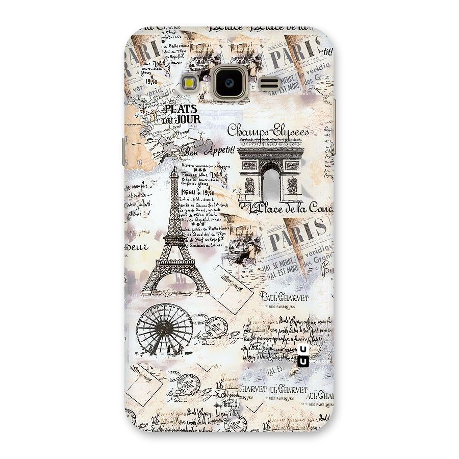 Paris Paper Back Case for Galaxy J7 Nxt