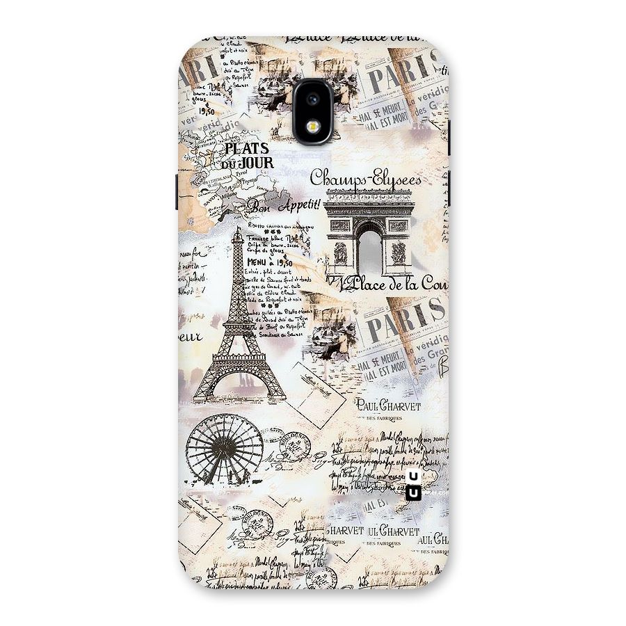 Paris Paper Back Case for Galaxy J7 Pro