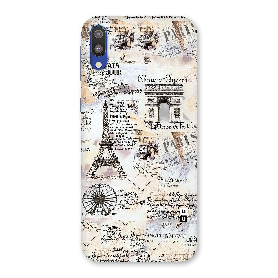 Paris Paper Back Case for Galaxy M10