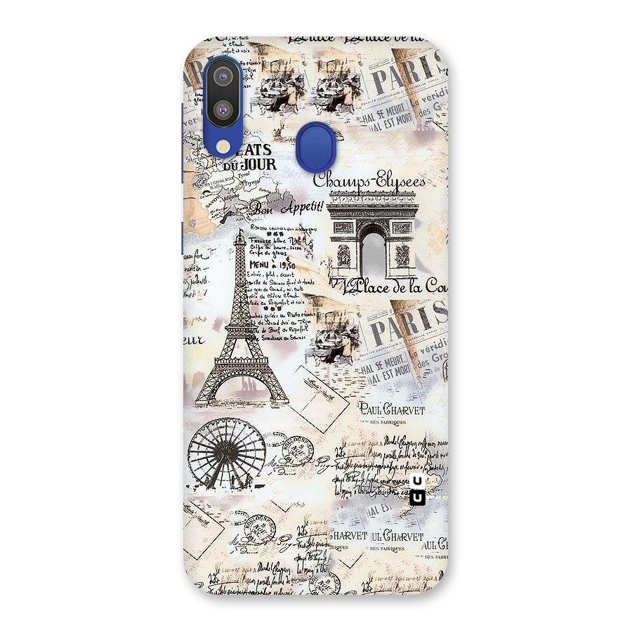 Paris Paper Back Case for Galaxy M20