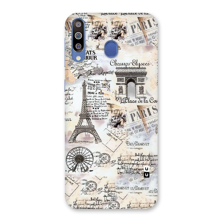 Paris Paper Back Case for Galaxy M30