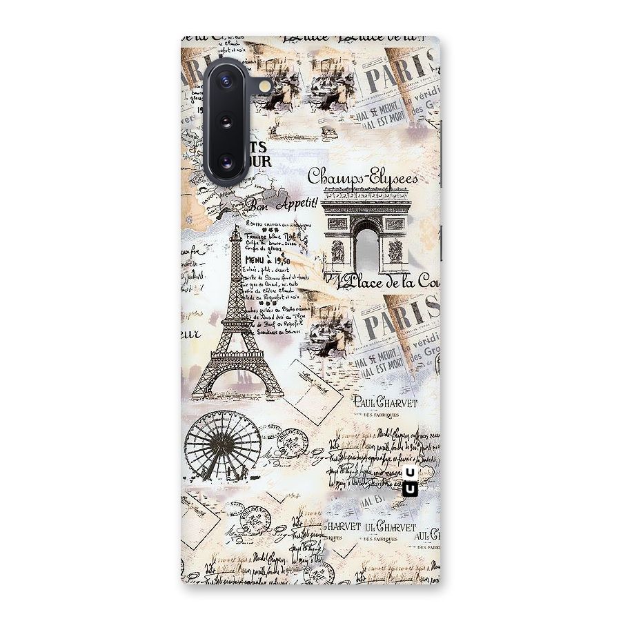 Paris Paper Back Case for Galaxy Note 10