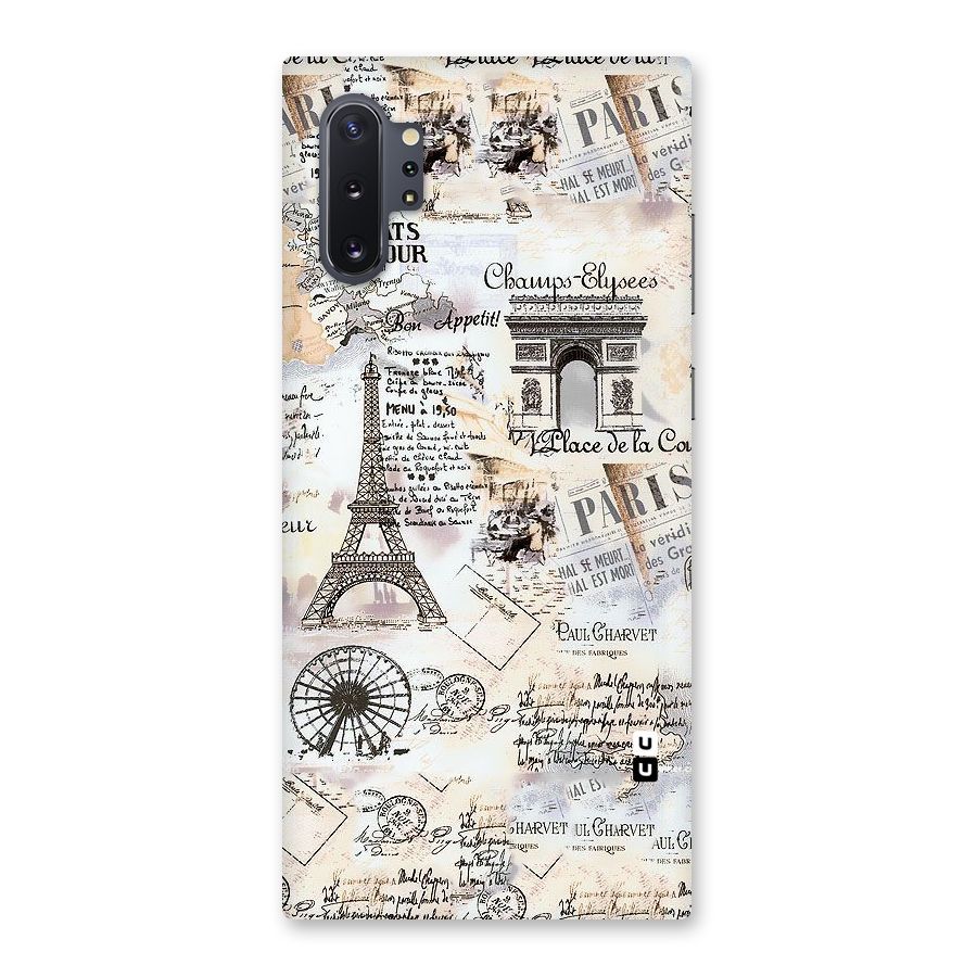 Paris Paper Back Case for Galaxy Note 10 Plus