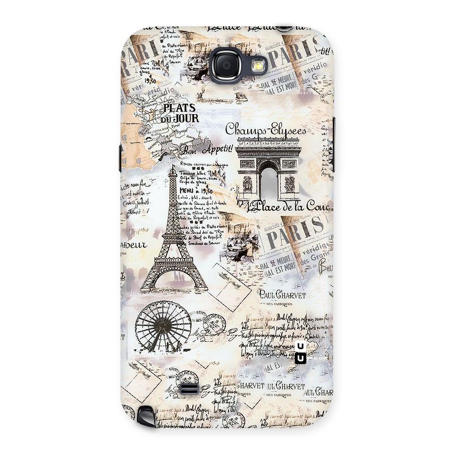 Paris Paper Back Case for Galaxy Note 2