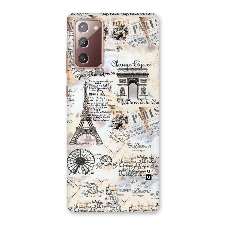 Paris Paper Back Case for Galaxy Note 20