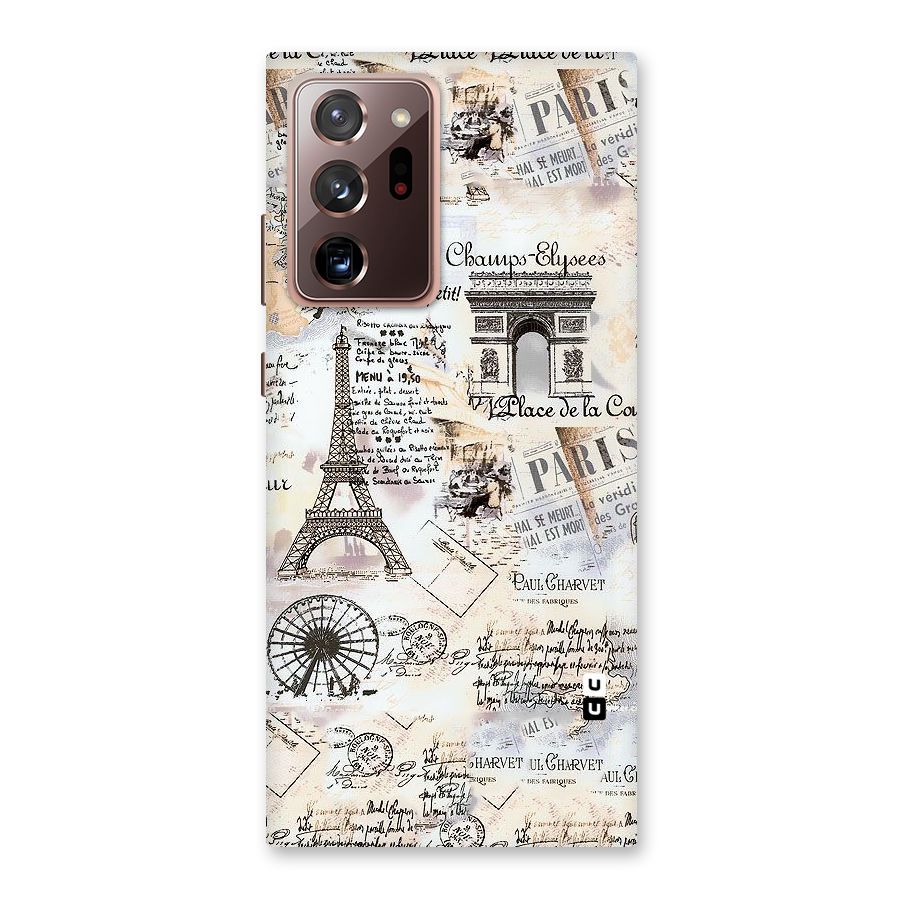 Paris Paper Back Case for Galaxy Note 20 Ultra