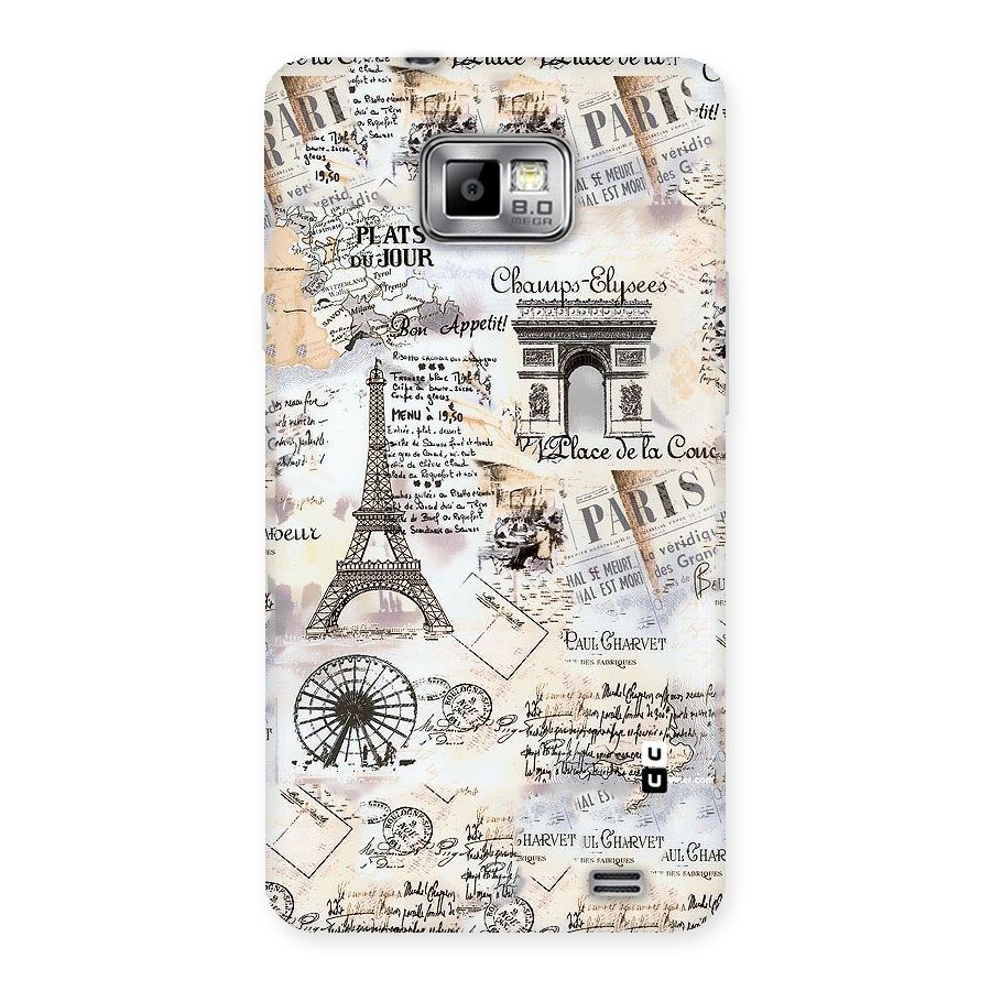 Paris Paper Back Case for Galaxy S2