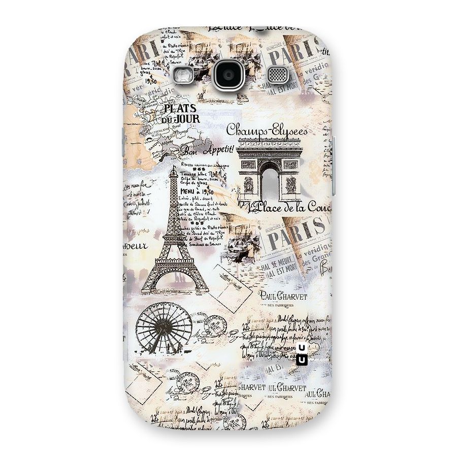 Paris Paper Back Case for Galaxy S3