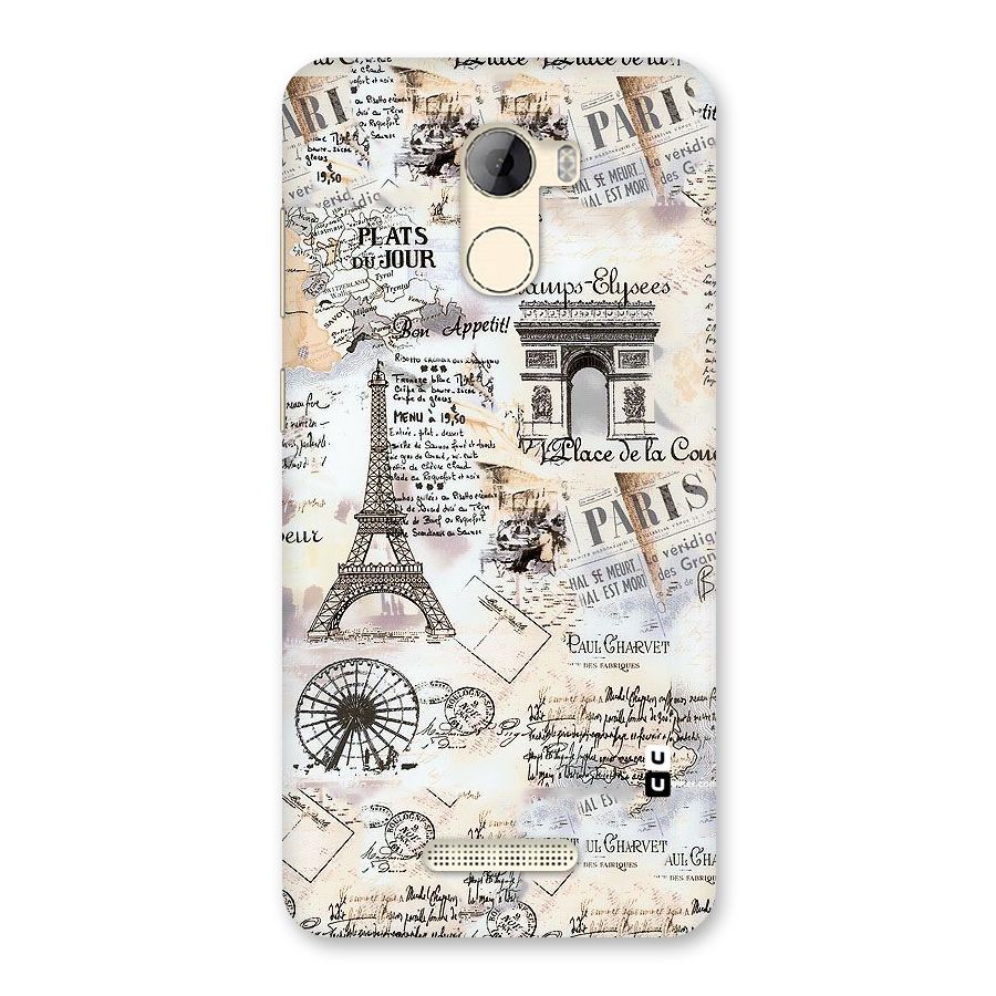 Paris Paper Back Case for Gionee A1 LIte